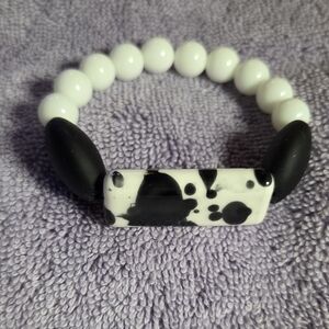 Black and White Beaded Bracelet
